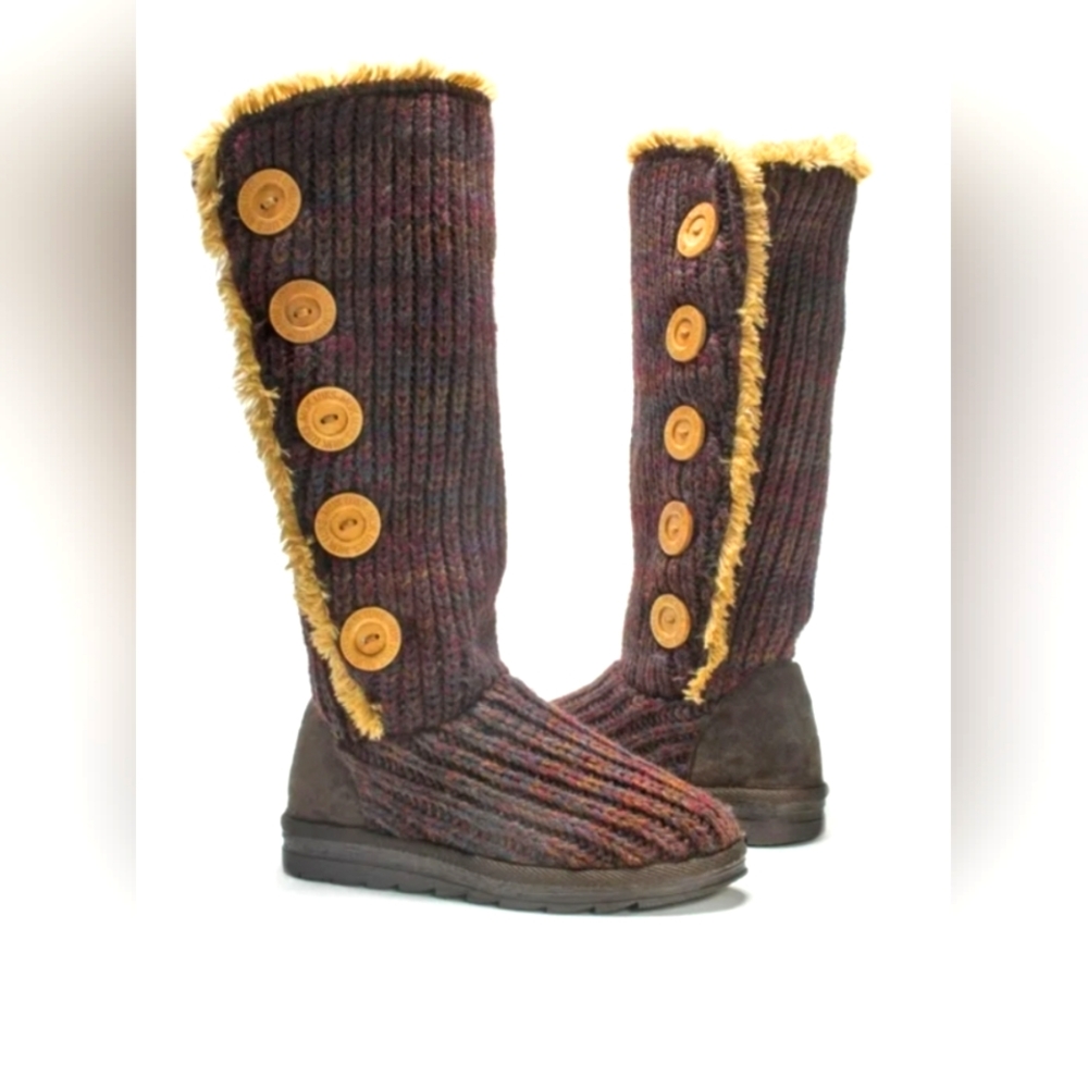 Women's Malena Crotchet Button Up Boots.
